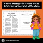 Central Message Worksheets For Second Grade | Moral of the Story